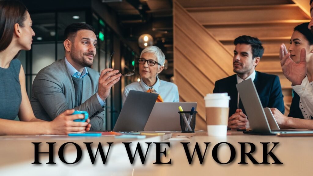 Boardroom meeting representing the Learn Hive One-to-One Executive English program and professional audit process.